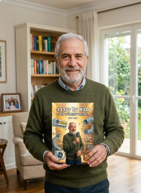 סבא מחזיק ספר מותאם אישית