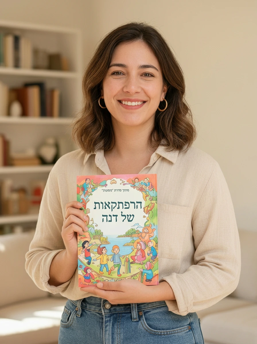 אישה מגלה ספר מתנה מותאם אישית ליום הולדת 50 – מתנה מרגשת לגיל 50 מספר במתנה