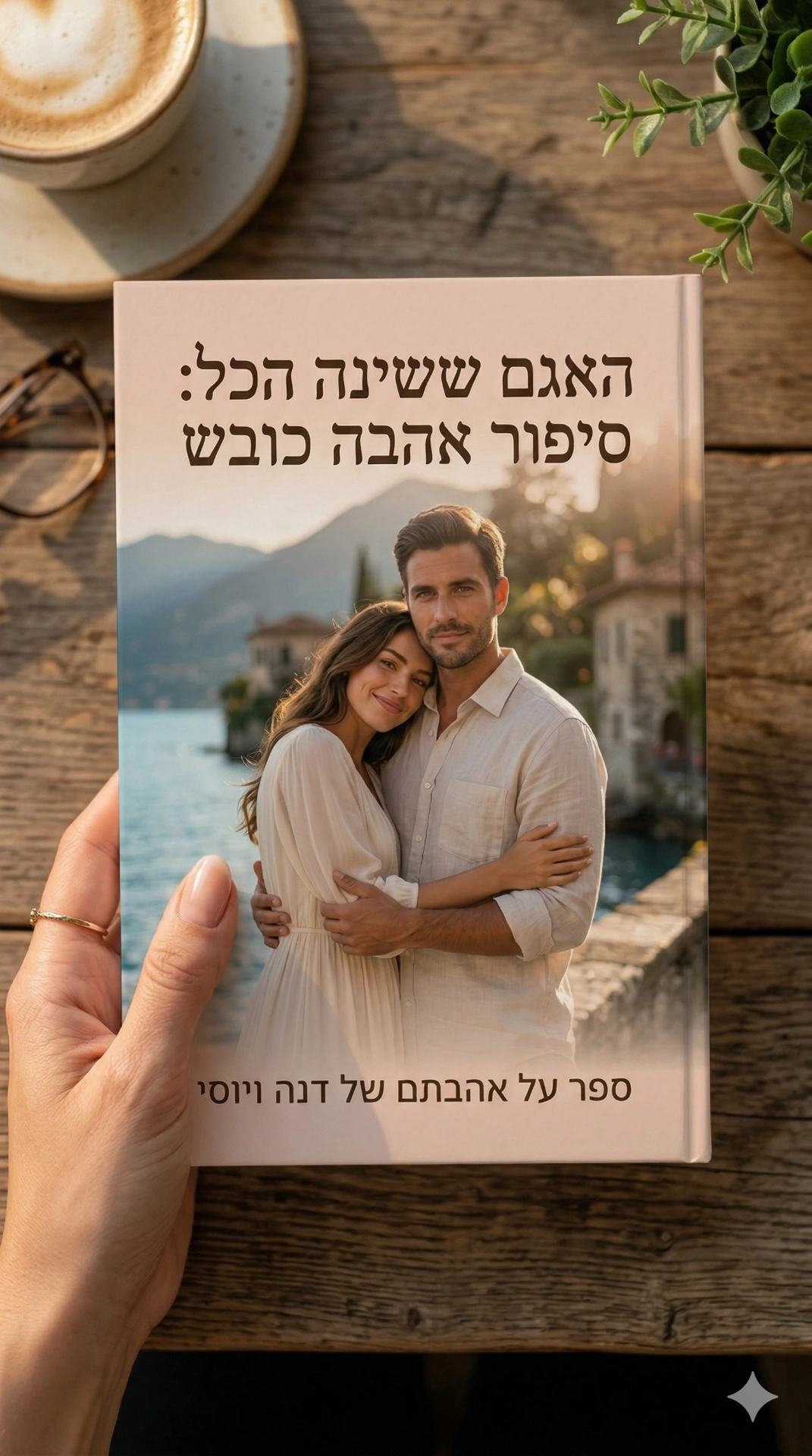 זוג מחזיק ספר אהבה מותאם אישית כמתנה לחתונה – מתנת חתונה מקורית מספר במתנה