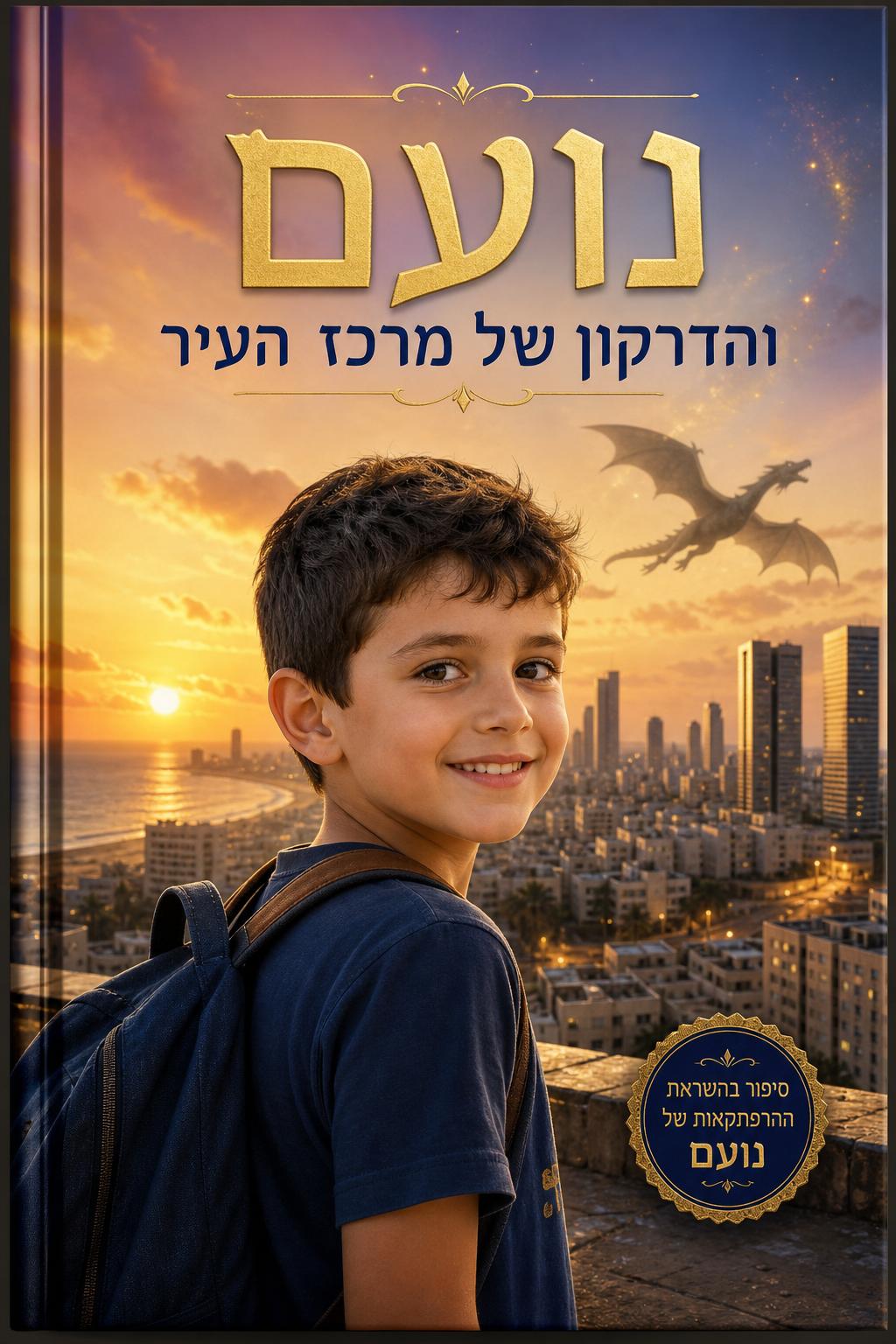 נועם והדרקון של מרכז העיר מתנה לילד, ספר מותאם אישית