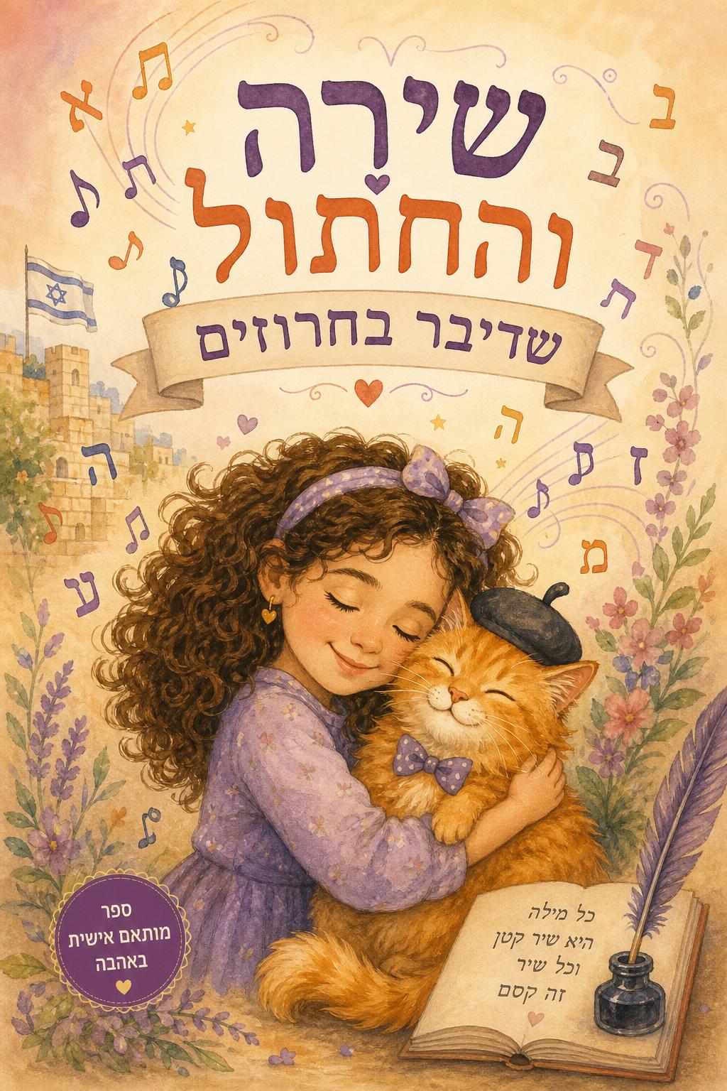 שירה והחתול שדיבר בחרוזים מתנה לילדה, ספר מותאם אישית